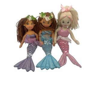 3 Mermaid Dolls Lot